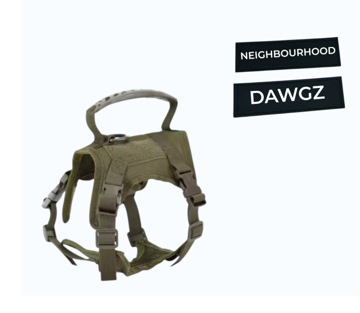 Extra small tactical dog harness (Green)