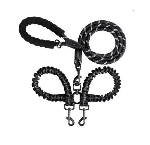 Double Reflective Dog Leash – No - Tangle Dual Leash for Two Dogs | Neighbourhood Dawgz - Neighbourhood Dawgz