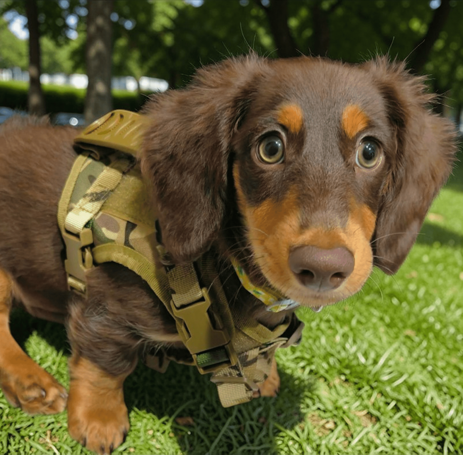 Extra small tactical dog harness (Camouflage)