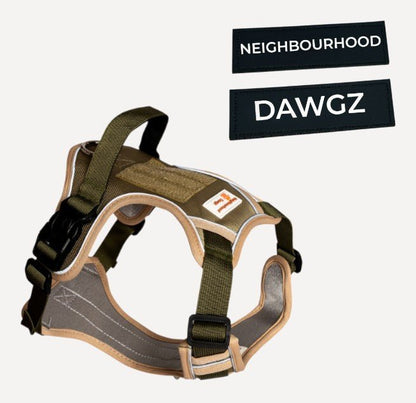 No - Pull Body Fit Dog Harness – Adjustable, Reflective & Comfortable | Includes Personalised Velcro Patch - Neighbourhood Dawgz