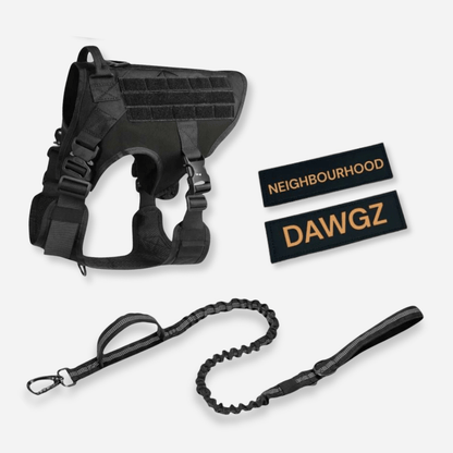 Tactical Dog Harness & Leash Set – Heavy - Duty, Adjustable & Customisable for Large Dogs - Neighbourhood Dawgz